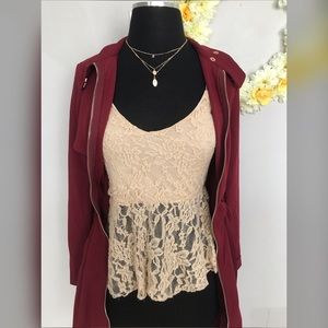 Discovery Nude Lace Tank Top